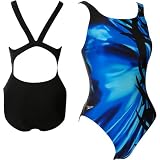 Speedo Tribal Glow Record Breaker Swimsuit Womens