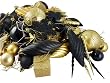 125-Piece Club Pack of Shatterproof Swanky Black & Gold Christmas Ornaments