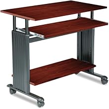 Safco 1926CY 35" Wide Adjustable Height Workstation, 19-3/4d x 33h, Cherry PVC Top
