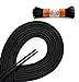 OrthoStep Round Dress Thin Black 45 inch Shoelaces 2 Pair Pack
