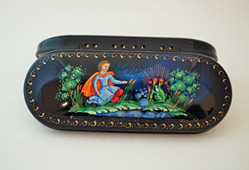 Russian Hand Painted Eyeglass case From Palekh "Frog Princess"