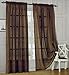Elegant Comfort® 2 Piece Solid SHEER PANEL with ROD POCKET - Window Curtain 60-inch width X 84-inch Length - Chocolate
