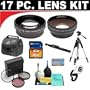 2x Digital Telephoto Professional Series Lens + 0.5x Digital Wide Angle Macro Professional Series Lens + 3 Piece Digital Camera Filter Kit + 4GB SD Card+ Deluxe DB ROTH Super Savings Accessory Kit For The Panasonic SDR-H80, SDR-H90 Hard Drive Camcorder