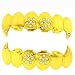 Gold plated Grillz top & bottom set bling grills Halloween