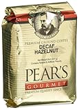 Pear's Gourmet 100% Arabica Hazelnut Coffee, Ground, Decaf, 8-Ounce Bags (Pack of 6)