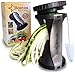 Premium Spiralizer Spiral Vegetable Slicer - Zucchini Pasta Noodle Maker - Complete Bundle - Cleaning Brush, the Secrets of the Chinese Chefs Ebook & the Indian Chef Ebook Recipes