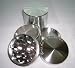 SHARP CRUSHER Silver CNC ALUMINUM 4pcs Tobacco Herb Spice GRINDER + FREE Pollen scrapper + BLACK GRINDER POUCH