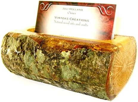 Rustic Hardwood Business Card Holder