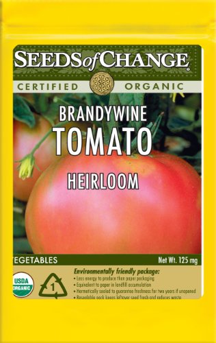 Seeds of Change S10766 Certified Organic Brandywine Heirloom Tomato, 50 Seed Count