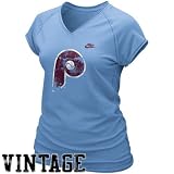 Nike Philadelphia Phillies Ladies Light Blue Cooperstown Bases Loaded T-shirt