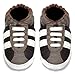 Momo Baby Infant/Toddler Striped Sneaker Brown Soft Sole Leather Shoes - 0-6 Months/1-2.5 M US Infant