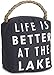 Pavilion Gift Company 72158 At the Lake Door Stopper, 5 by 6-Inch ,Black