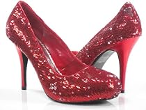 Red Sequin Glitzy Sexy Stiletto Round Toe Pumps Heels Women's