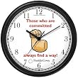 Habit 1 - Those Committed #1 (English Text) - Wall Clock from THE 7 HABITS - CLOCK COLLECTION by WatchBuddy Timepieces (White Frame)