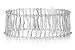 14 Karat White Gold Matte-Finish Hand-Crafted Designer Bracelet, Enhanced with Pave Set Curved Diamond Links.