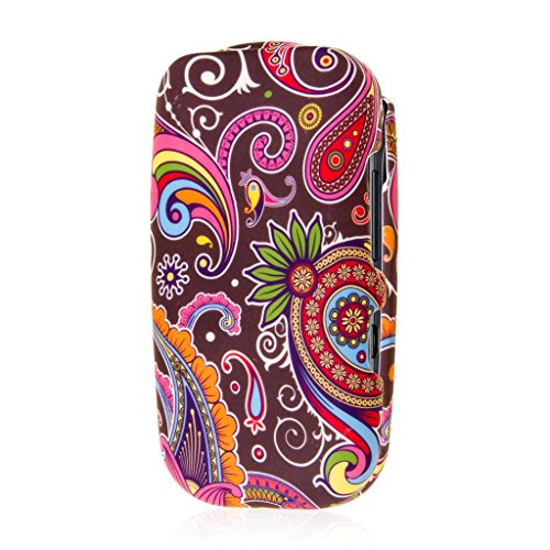 LG 450 Case, MPERO SNAPZ Series Two Piece Rubberized Textured Non Slip Polycarbonate Durable Hard Snap-On Case for 450 [Perfect Fit & Precise Port Cut Outs] - Black Paisley