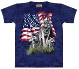 Wolf Flag T-shirt 100% Cotton ADULTS Short Sleeve Shirt
