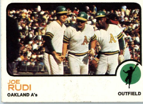 1973 Topps # 360 Joe Rudi Oakland Athletics Baseball Card - In a protective screwdown case!