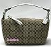 AUTHENTIC COACH SIGNATURE TOP HANDLE POUCH 40097 (KHAKI with WHITE LEATHER)