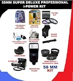 Canon EOS Rebel XT, XTi, XS, XSi SLR 58mm Professional Accessory Flash Kit