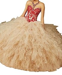  Sweetheart Beaded Backless Applique Lace-Up  Ball Gown Quinceanera Dress 