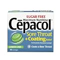 Cepacol Sugar Free Sore Throat Relief - Lemon Lime (18 Lozenges)