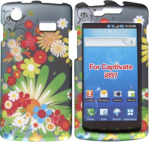 Multi Flowers Samsung Captivate i897 Galaxy S Android at&t Case Cover Hard Phone…