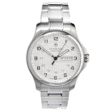 Victorinox Swiss Army Men's 241551.1 Steel Officers Quartz Analog White Dial Watch