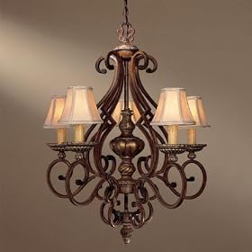 Minka 957-126 Belcaro 5 Light Chandeliers, Belcaro Walnut