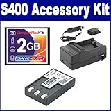 Canon Powershot S400 Digital Camera Accessory Kit includes: SDNB1LH Battery ....
