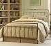 Full Size Metal Bed with Frame - Helix Contemporary Design in Copper Chrome Finish