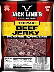 Jack Link's Beef Jerky, Teriyaki, 1.8-Ounce Bags (Pack of 8)