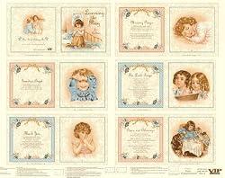 A Child Lullaby Prayer Quilt Cotton Fabric Book Panel