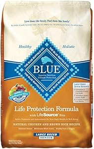 Blue Buffalo Dry Food for Large Breed Senior Dogs, Chicken and Rice Recipe, 30-Pound Bag Blue Buffalo Dry Food for Large Breed Senior Dogs, Chicken and Rice Recipe, 30-Pound Bag