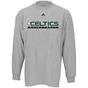 adidas Boston Celtics Ash True Court Long Sleeve T-shirt