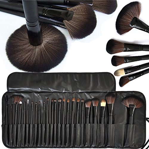 Moonight 24 Pieces Makeup Brushes Set - Black