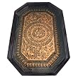 Handmade Hand-Lacquered Decorative Gold Leaf Octagonal Tray (Thailand)