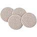 SOFTTOUCH 4713695N Heavy Duty 3 Inch Felt Furniture Pads to Protect Hardwood Floors from Scratches, Linen, 4 Count