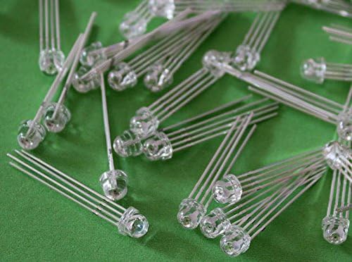 100PCS x 5mm Straw Hat 4 Pin Common cathode RGB Led