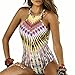 Blooming Jelly Women's Tropical Tribal Print One Piece Swimsuit Bathing Suit