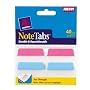 Avery NoteTabs, 2 x 1.5 Inches, Neon Blue and Magenta, 40 per pack (16293)
