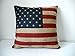 decorbox Cotton Linen Square Decorative Throw Pillow Case Cushion Cover US Flag 18 