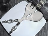 Baby Keepsake: Murano Art Deco Collection Salad Server Set