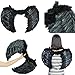DAZONE Black Angel Feather Wings Costume