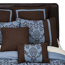Home Floral Bedset - Brown/Blue