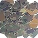Sequin Camo Brown Green Camouflage Fishscale Fin 1.5 inch Metallic Couture Loose Paillettes