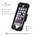 iPhone SE Waterproof Case, iThroughTM 20ft(6M) Swimming Diving iPhone 5/5S Underwater Case, Dust Proof, Snow Proof, Shockproof, Heavy Duty Full Sealed Protection Case for iPhone 5/5S SE(Black)