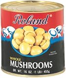 Roland Whole Mushrooms, 16-Ounce Can (Pack of 4)