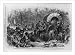 Historic Print (L): War scenes - return of national foraging parties into camp near A...