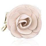 Caroline Flower Coin Purse (Off White)- Purse Clip, Multi-Use Clip Purse